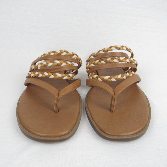 Zodiac Women’s Size 10 Tan Woven Cary Braided Multi Strap Casual Thong Sandals - Picture 3 of 15